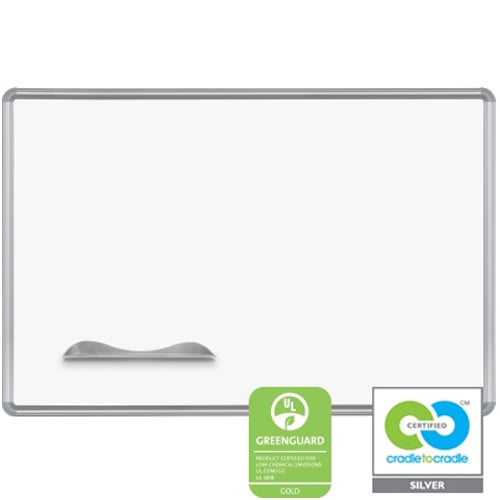 Best-Rite 4' x 6' Green-Rite Porcelain Whiteboard with Silver Presidential Trim