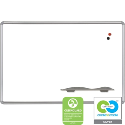 Best-Rite 2' x 3' Green-Rite Porcelain Whiteboard with Silver Presidential Trim