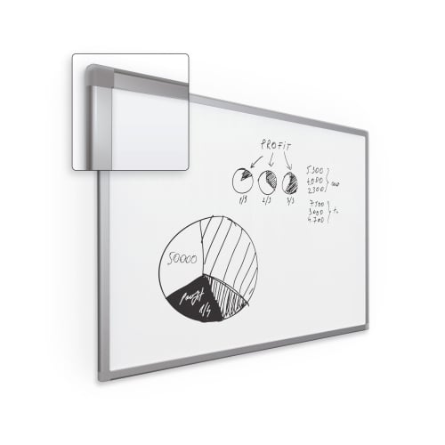 Best-Rite 2' x 3' OneBoard Companion Trim Porcelain Steel Whiteboard