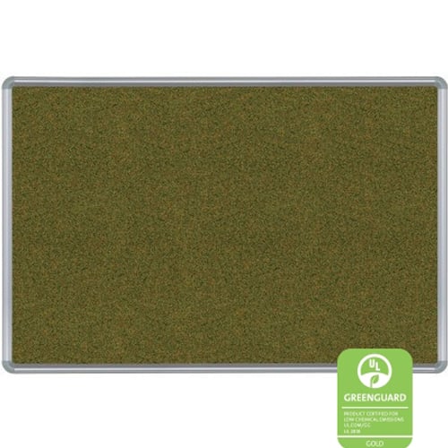 Best-Rite 3' x 5' Splash-Cork Bulletin Board with Silver Presidential Trim