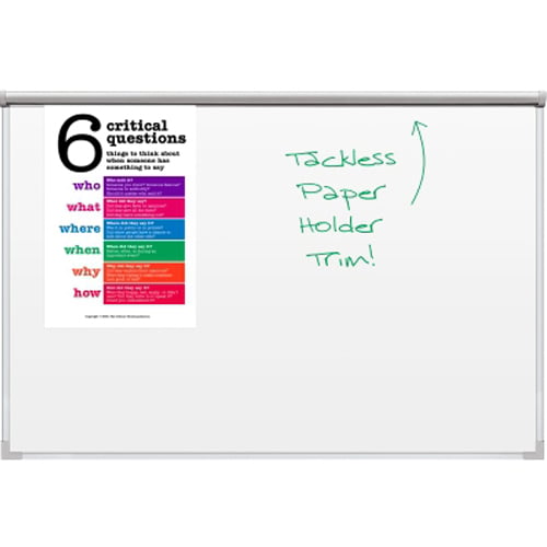 Best-Rite 4' x 8' Ultra Bite TuF-Rite Whiteboard with Tackless Paper Holder