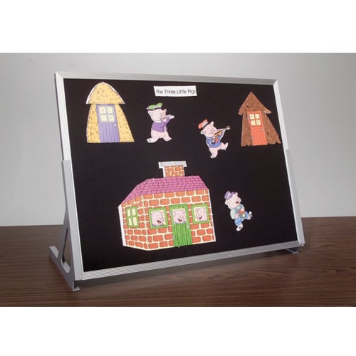 Best-Rite 24" x 36" Tabletop Black Flannel Board Easel