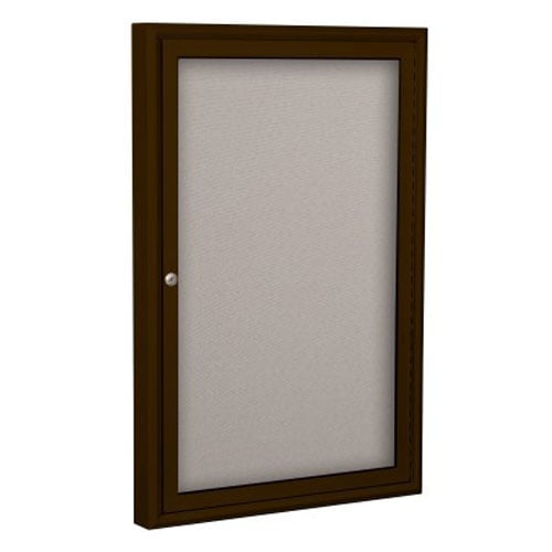 Best-Rite 36" x 30" 1- Door Outdoor Enclosed Vinyl Bulletin Board with Coffee Frame