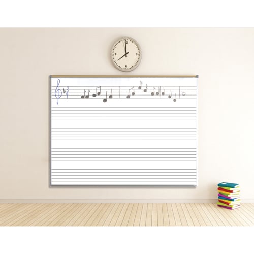 Best-Rite 4' x 10' Dry-Erase Markerboard with Music Staff Lines