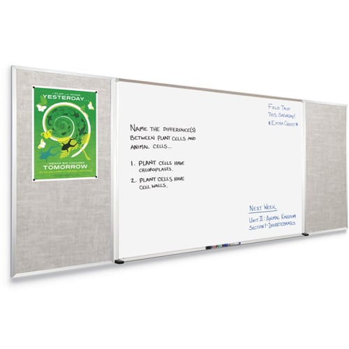 Best-Rite 4' x 10' Type F Combo-Rite Porcelain Whiteboard and Tackboard