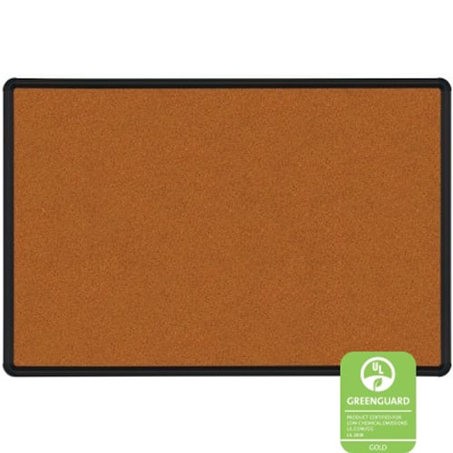 Best-Rite 4' x 4' Splash-Cork Bulletin Board with Black Presidential Trim