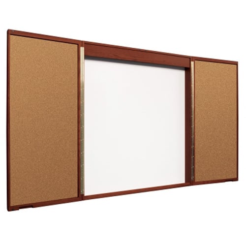 Best-Rite 4' x 4' Deluxe Mahogany Conference Room Cabinet - 842C