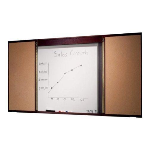 Best-Rite 4' x 4' Deluxe Mahogany Conference Room Cabinet