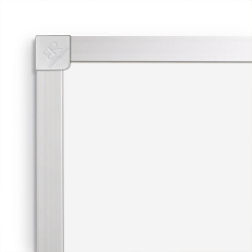 Best-Rite 4' x 4' Porcelain Steel Whiteboard with ABC Trim and Map Rail