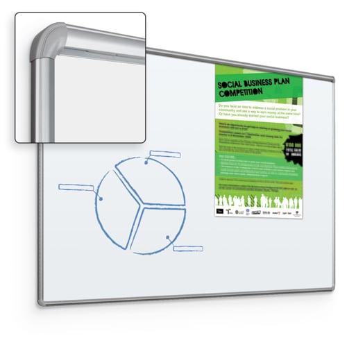 Best-Rite 4' x 4' Presidential Bite TuF-Rite Whiteboard with Tackless Paper Holder