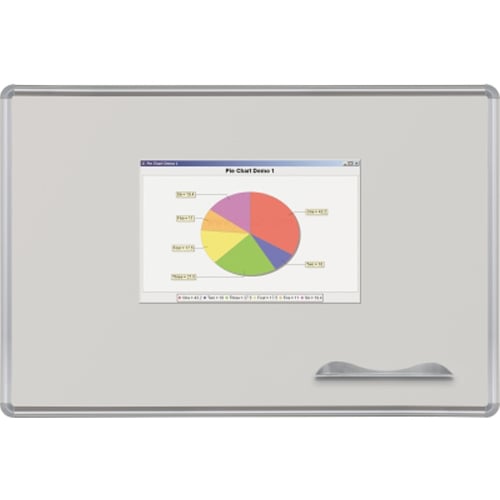 Best-Rite 4' x 6' Projection Plus Multimedia Whiteboard with Silver Presidential Trim