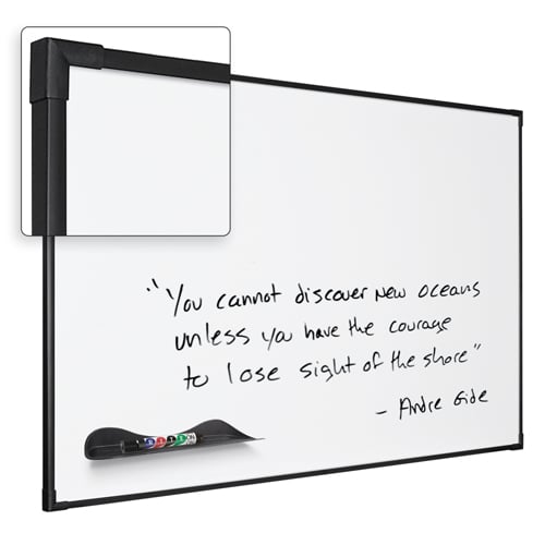 Best-Rite 4' x 5' Porcelain Steel Markerboard with Black Ultra Trim