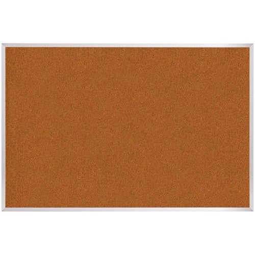 Best-Rite 4' x 5' Splash Cork Bulletin Board with Aluminum Trim