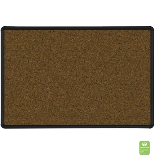 Best-Rite 4' x 6' Splash-Cork Bulletin Board with Black Presidential Trim