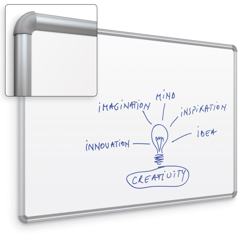 Best-Rite 4' x 6' Dura-Rite Whiteboard with Silver Presidential Trim