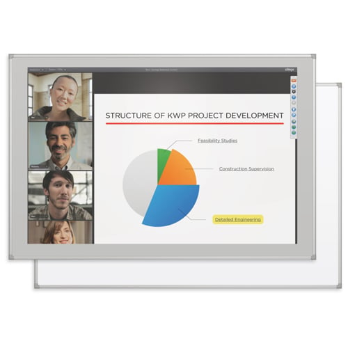 Best-Rite 4' x 6' Gray Interactive Projector Board with Brio Trim