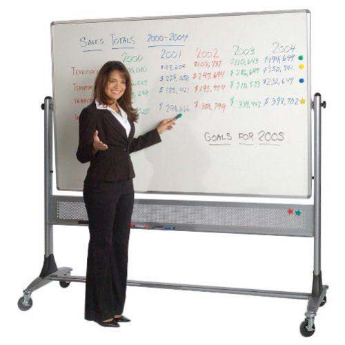 Best-Rite 4' x 8' Platinum Reversible 2-Sided Porcelain Whiteboard with Aluminum Frame