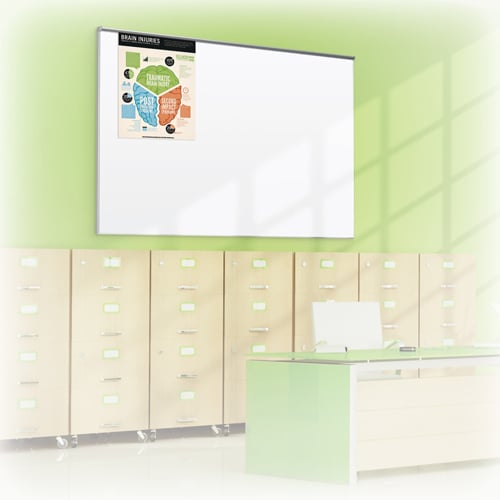Best-Rite 4' x 6'  Ultra Bite TuF-Rite Whiteboard with Tackless Paper Holder