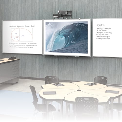 Best-Rite 4' x 6' White Interactive Projector Board with Brio Trim