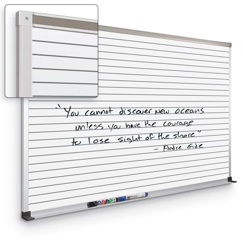 Best-Rite 4' x 8' Dry-Erase Horizontal Line Markerboard