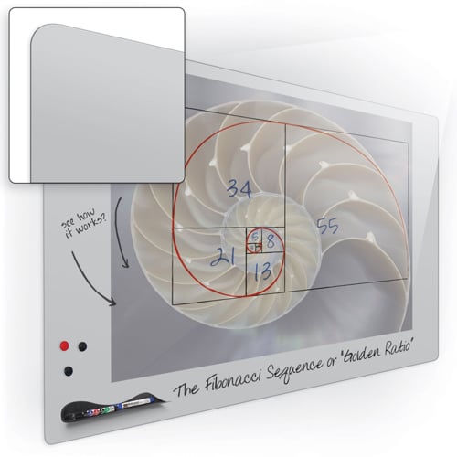 Best-Rite 4' x 8' Elemental Frameless Evolution Projection Surface Whiteboard