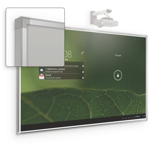 Best-Rite 4' x 8' White Interactive Projector Board with Brio Trim