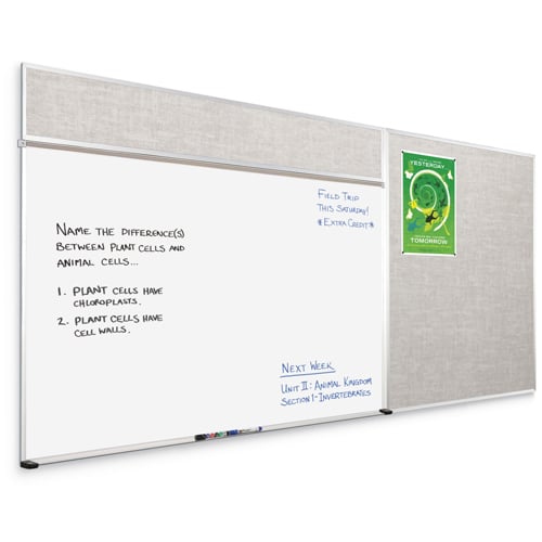 Best-Rite 5' x 12' Type D Combo-Rite Porcelain Whiteboard and Tackboard