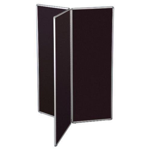Best-Rite 66" Black Trifold Information Center Display Panel
