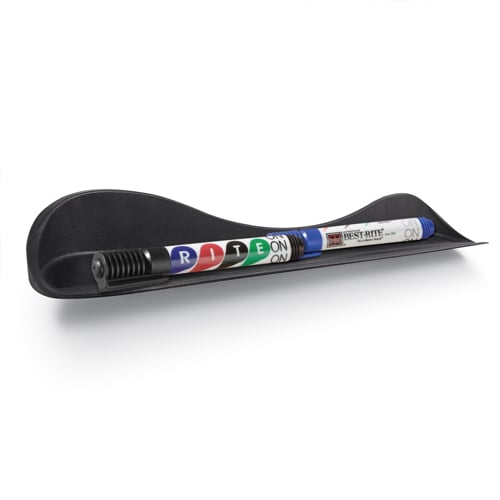 Best-Rite Black Magnetic Q-Tray for Markers and Erasers