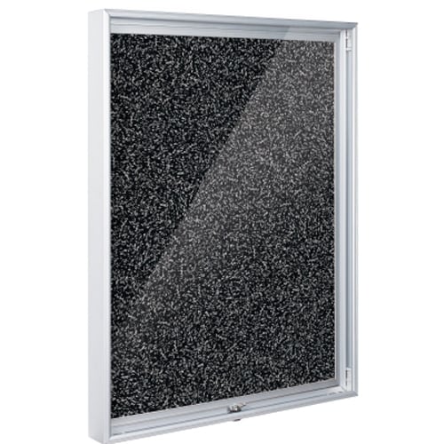 Best-Rite Black Rubber-Tak Economy Enclosed Bulletin Board
