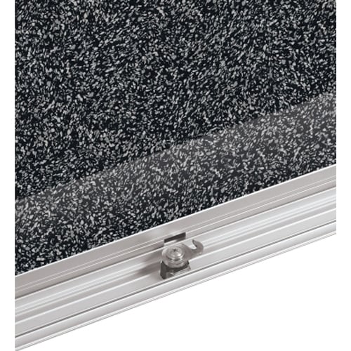 Best-Rite Black Rubber-Tak Economy Enclosed Bulletin Board