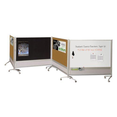 Best-Rite D.O.C. Partition 6' x 6' Divider Porcelain Markerboard / Hook and Loop Board