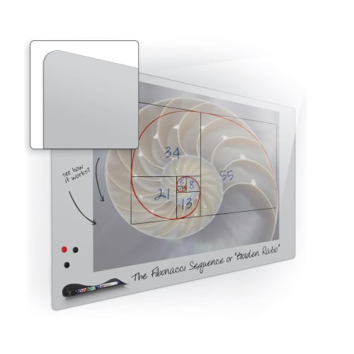 Best-Rite 4' x 8' Elemental Frameless Porcelain Steel Whiteboard