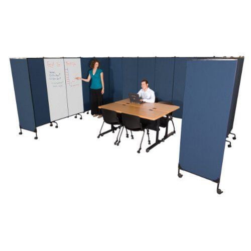 Best-Rite Great Divide 6' Wall System Deep Sea Blue Fabric Starter Set