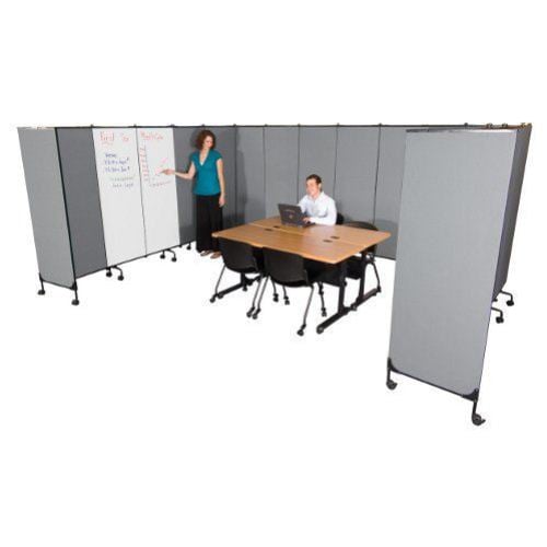 Best-Rite Great Divide 8' Wall System - Medium Gray Fabric Starter Set