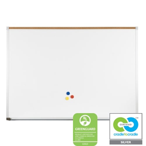 Best-Rite Green-Rite 4' x 12' Porcelain Whiteboard with Aluminum Trim and Map Rail