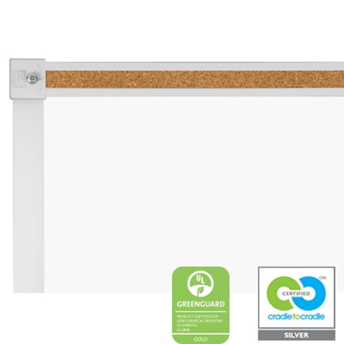 Best-Rite Green-Rite 4' x 10' Porcelain Whiteboard with Aluminum Trim and Map Rail