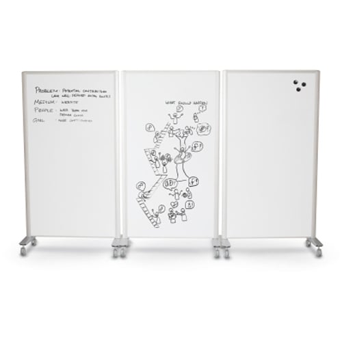 Best-Rite Lumina 2-Sided Mobile Whiteboard Room Divider