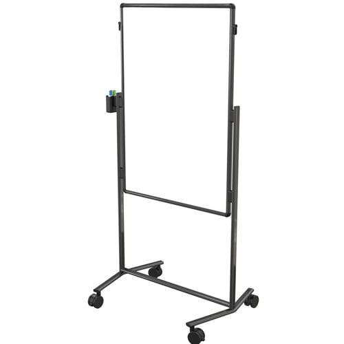 Best-Rite Modifier XV Adjustable Height Easel  - 2 Sided Dura-Rite Whiteboard (Black Frame)