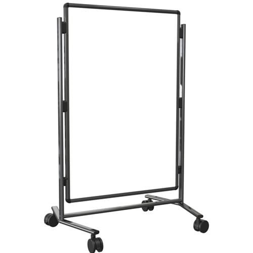 Best-Rite Modifier XV Adjustable Height Easel  - 2 Sided Melamine Whiteboard (Black Frame)