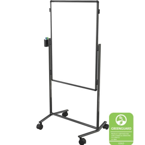 Best-Rite Modifier XV Adjustable Height Easel  - 2 Sided Melamine Whiteboard (Black Frame)