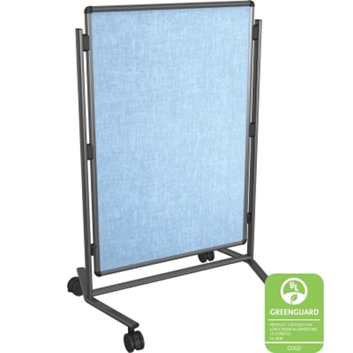 Best-Rite Modifier XV Adjustable Height Easel  - Dura-Rite Whiteboard / Vinyl Bulletin Board (Black Frame)