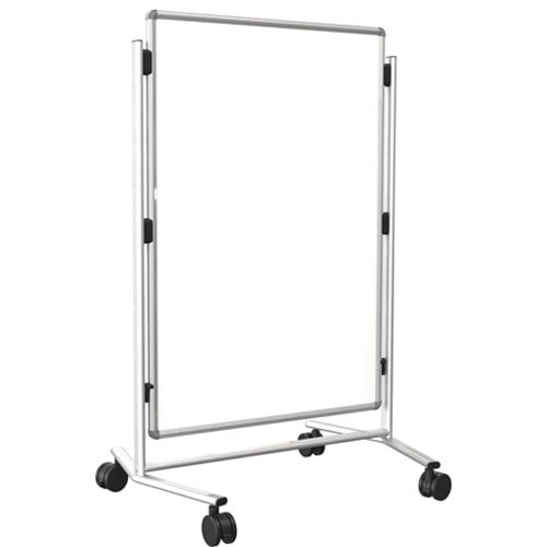 Best-Rite Modifier XV Adjustable Height Easel  - Dura-Rite Whiteboard / Vinyl Bulletin Board (Silver Frame)