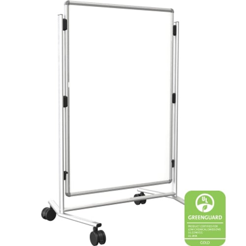 Best-Rite Modifier XV Adjustable Height Easel  - Dura-Rite Whiteboard / Vinyl Bulletin Board (Silver Frame)