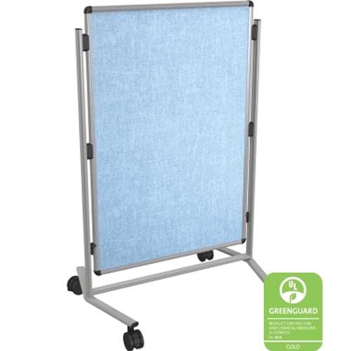 Best-Rite Modifier XV Adjustable Height Easel  - Dura-Rite Whiteboard / Vinyl Bulletin Board (Silver Frame)