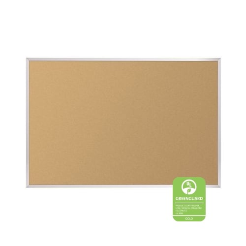 Best-Rite Natural Add-Cork Bulletin Board w/ Aluminum Frame