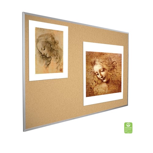 Best-Rite Natural Add-Cork Bulletin Board w/ Aluminum Frame
