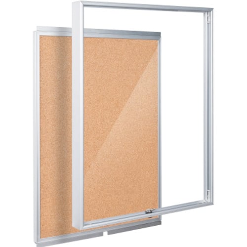Best-Rite Natural Cork Economy Enclosed Bulletin Board