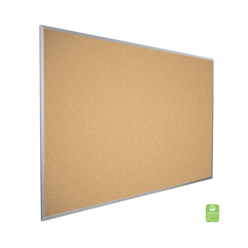 Best-Rite Natural Cork-Plate Aluminum Frame Bulletin Board