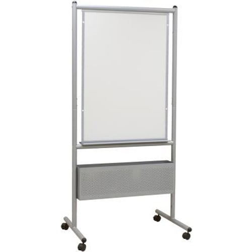 Best-Rite Nest Easel - 2 Sided Porcelain Whiteboard with Silver Frame